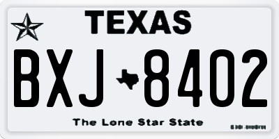 TX license plate BXJ8402