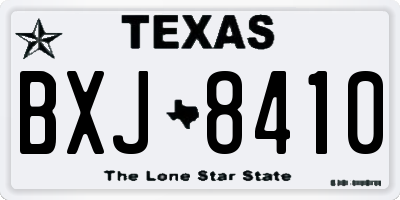 TX license plate BXJ8410