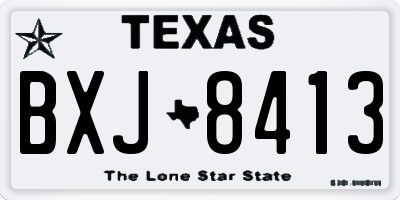 TX license plate BXJ8413