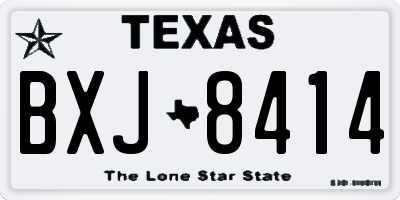 TX license plate BXJ8414