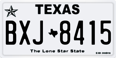 TX license plate BXJ8415