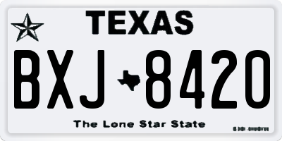 TX license plate BXJ8420