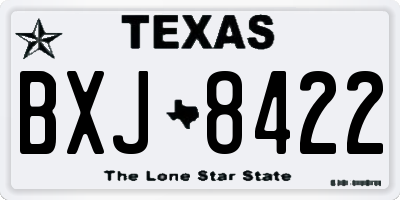 TX license plate BXJ8422