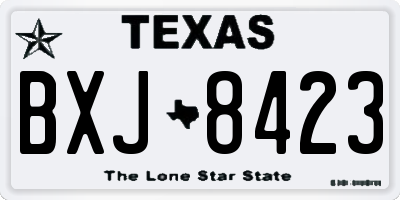 TX license plate BXJ8423
