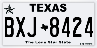 TX license plate BXJ8424