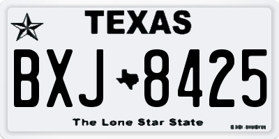 TX license plate BXJ8425