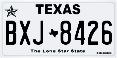 TX license plate BXJ8426