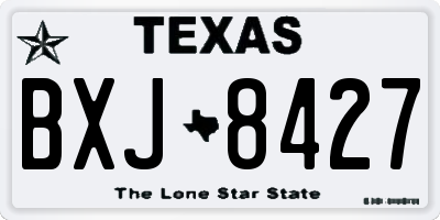 TX license plate BXJ8427