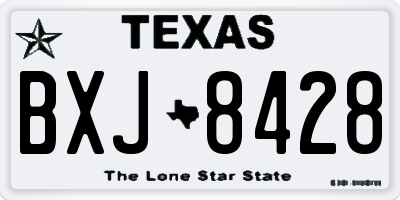 TX license plate BXJ8428