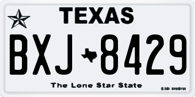 TX license plate BXJ8429