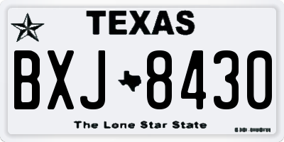 TX license plate BXJ8430