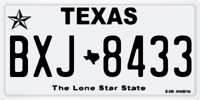 TX license plate BXJ8433