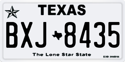 TX license plate BXJ8435