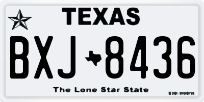 TX license plate BXJ8436