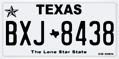 TX license plate BXJ8438