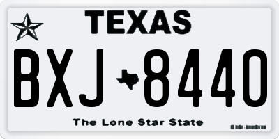 TX license plate BXJ8440