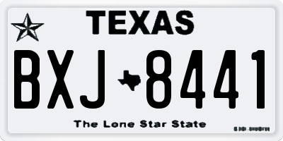 TX license plate BXJ8441