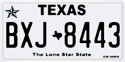TX license plate BXJ8443