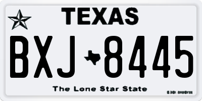TX license plate BXJ8445