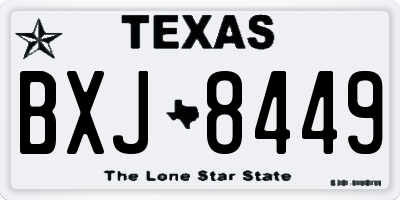 TX license plate BXJ8449