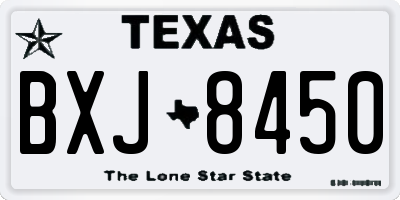TX license plate BXJ8450