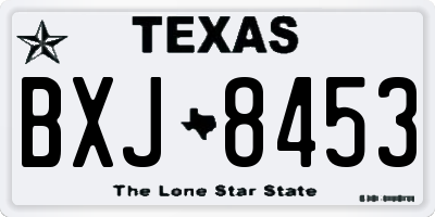 TX license plate BXJ8453