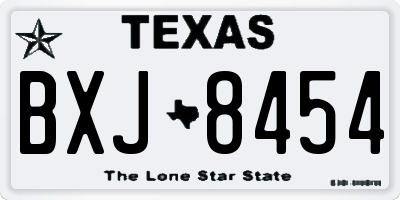 TX license plate BXJ8454