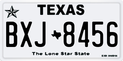 TX license plate BXJ8456