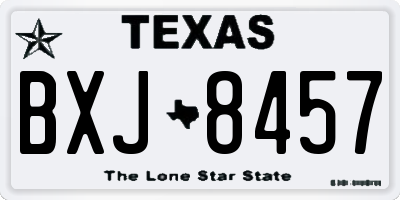 TX license plate BXJ8457