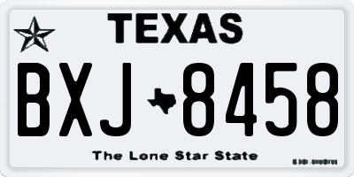 TX license plate BXJ8458