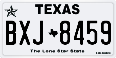 TX license plate BXJ8459