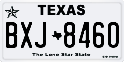 TX license plate BXJ8460