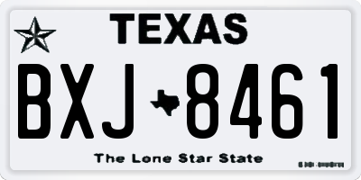 TX license plate BXJ8461