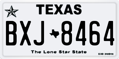 TX license plate BXJ8464