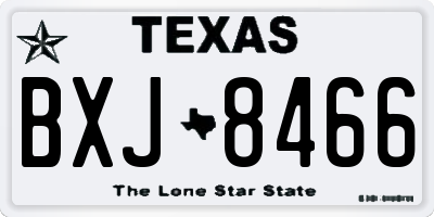 TX license plate BXJ8466