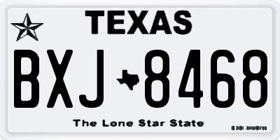 TX license plate BXJ8468