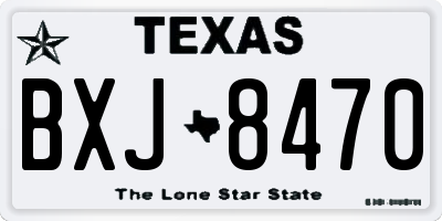 TX license plate BXJ8470
