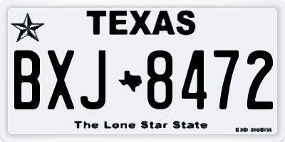 TX license plate BXJ8472