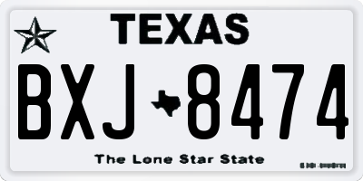 TX license plate BXJ8474