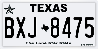TX license plate BXJ8475