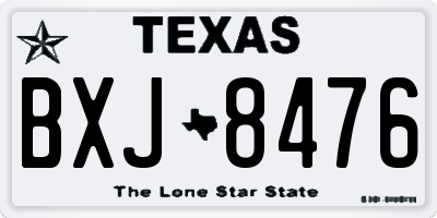 TX license plate BXJ8476