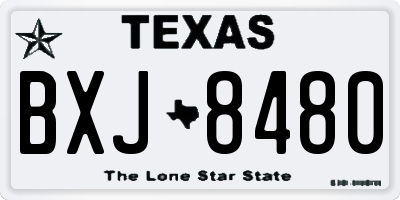 TX license plate BXJ8480