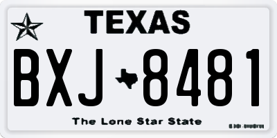 TX license plate BXJ8481