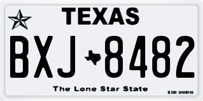 TX license plate BXJ8482