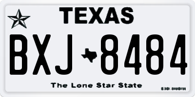 TX license plate BXJ8484