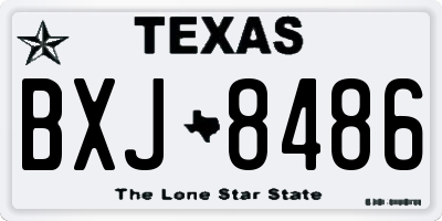 TX license plate BXJ8486