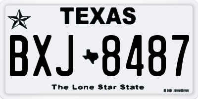 TX license plate BXJ8487