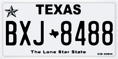 TX license plate BXJ8488