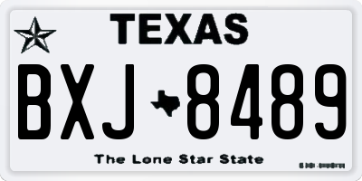TX license plate BXJ8489
