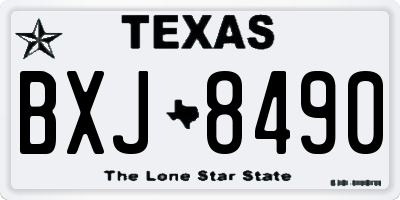 TX license plate BXJ8490